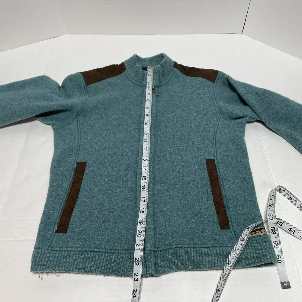 Vintage Patagonia Full Zip Jacket Womens Medium, Teal, Wool Blend, Pockets USA - Picture 11 of 12